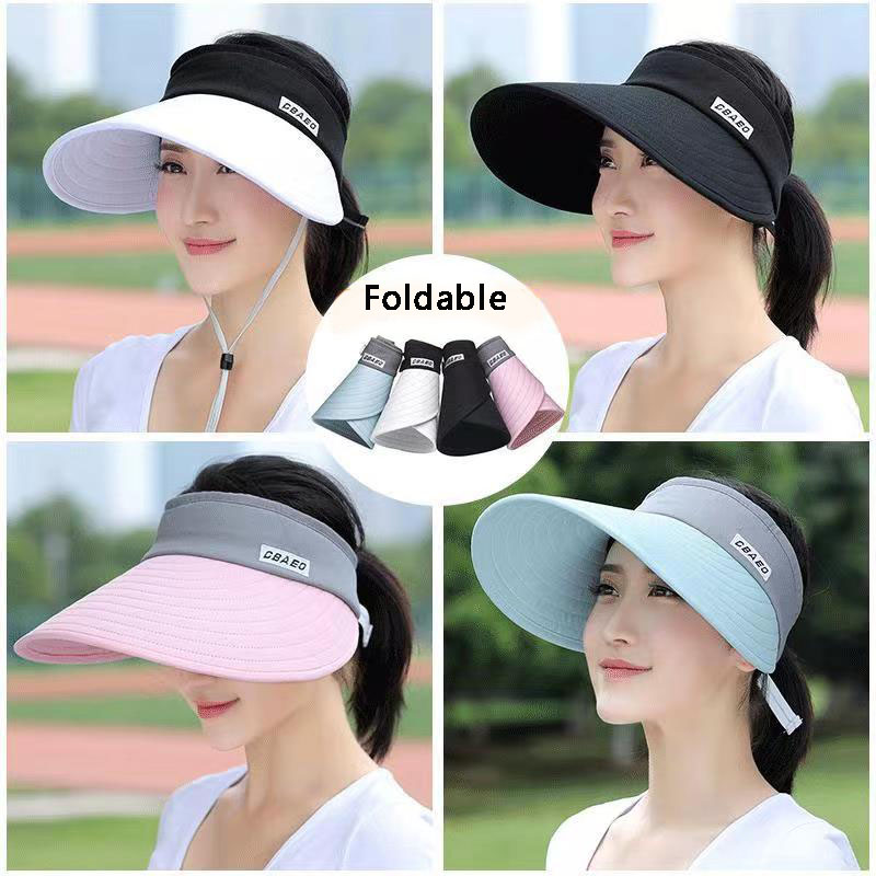 Packable Hat Nylon - หมวกปีกกว้างกันแดดสำหรับผู้หญิง รุ่นใหม่ปี 2024 หมวกชายหาด ปรับขนาดได้ ป้องกันรังสียูวี
