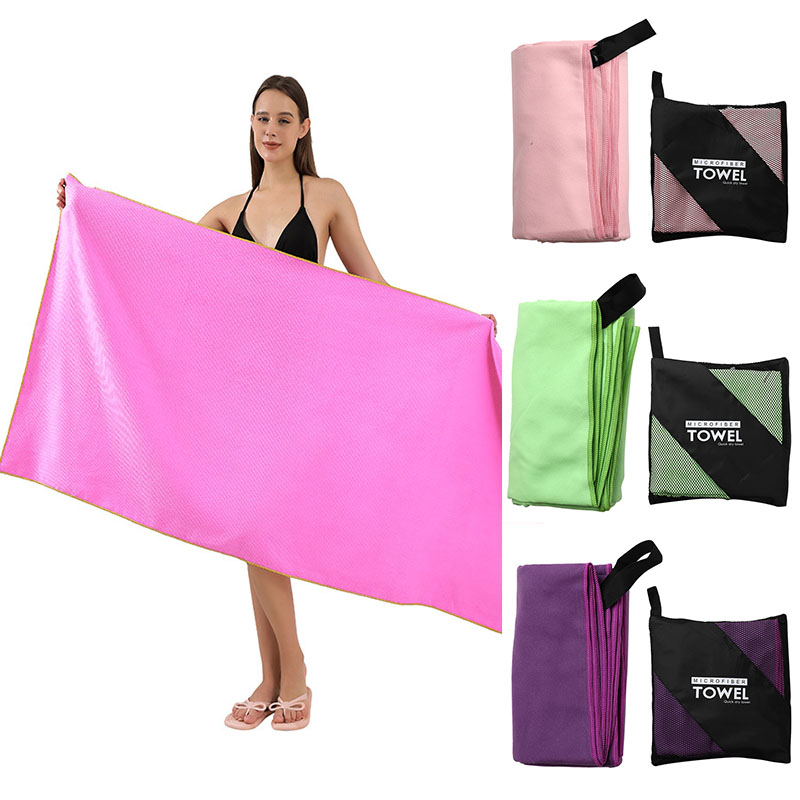 Beach Towel Large - ผ้าเช็ดตัวไมโครไฟเบอร์สำหรับออกกำลังกาย ผ้าเช็ดตัวสำหรับว่ายน้ำ ผ้าเช็ดตัวไมโครไฟเบอร์สำหรับเดินทาง ผ้าเช็ดตัวสำหรับออกกำลังกาย ผ้าเช็ดตัวสำหรับตั้งแคมป์ ผ้าเช็ดตัวสำหรับผู้หญิง