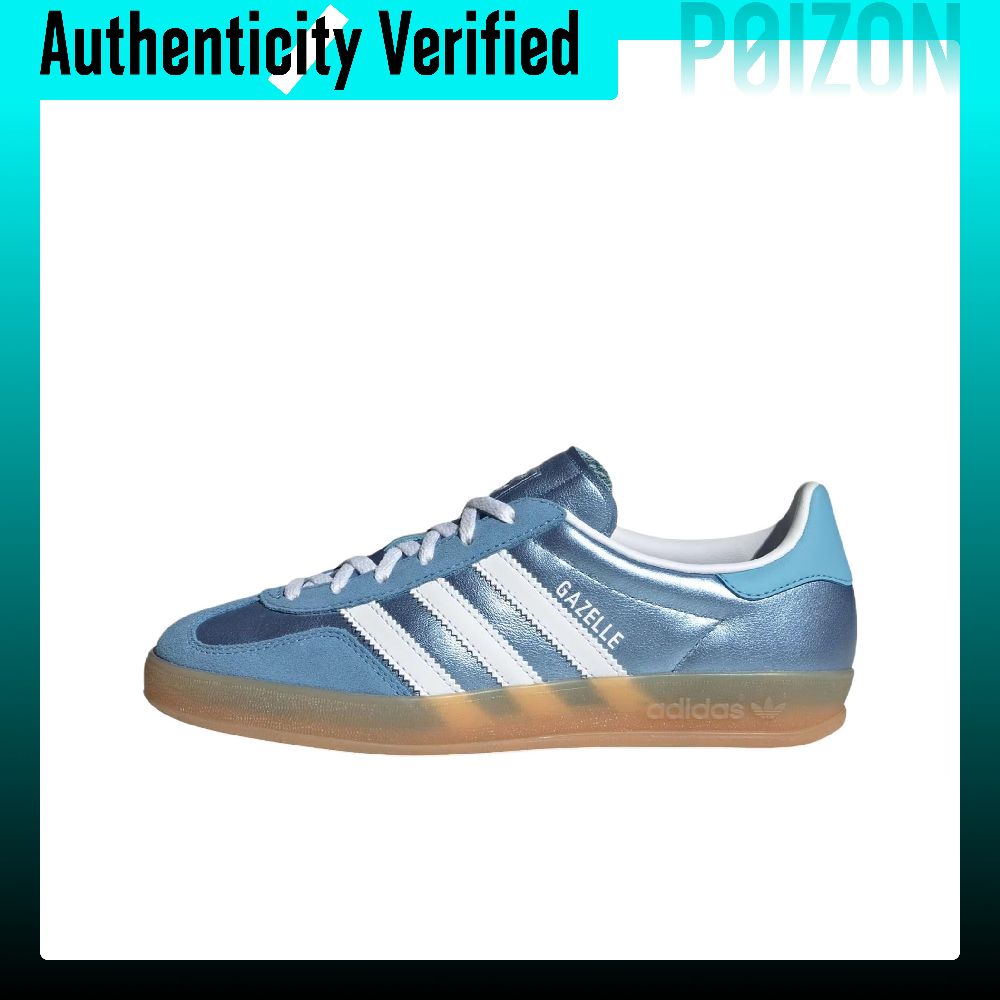 Adidas Shoes Gazelle - Adidas Originals GAZELLE INDOOR รองเท้าสเก็ตบอร์ดหุ้มข้อต่ำสำหรับผู้หญิง สีฟ้าขาว