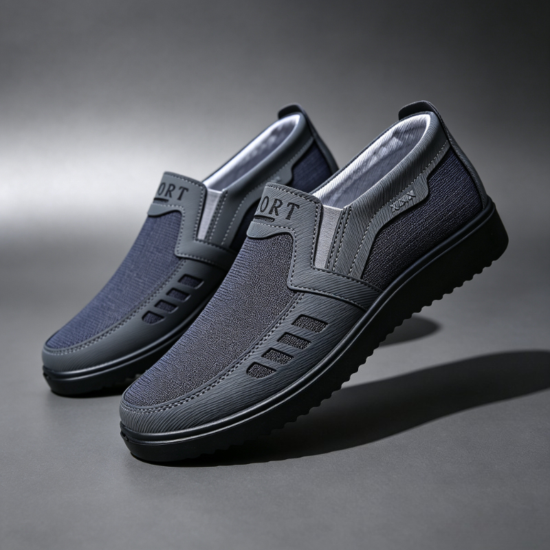 Espadrille Slip On - รองเท้าผู้ชายแบบสวม ผ้าแคนวาส ระบายอากาศได้ดี สวมใส่สบาย พื้นรองเท้ากันลื่น เหมาะสำหรับการเดินในชีวิตประจำวัน