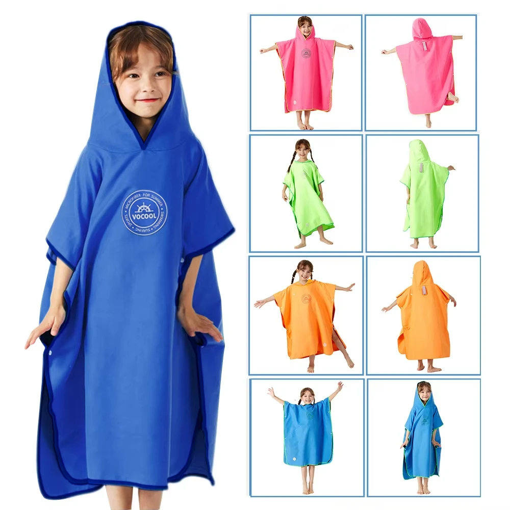 Beach Towel Large - เด็กไมโครไฟเบอร์ว่ายน้ํา COVER-UPS Hooded Bath Beach Poncho
