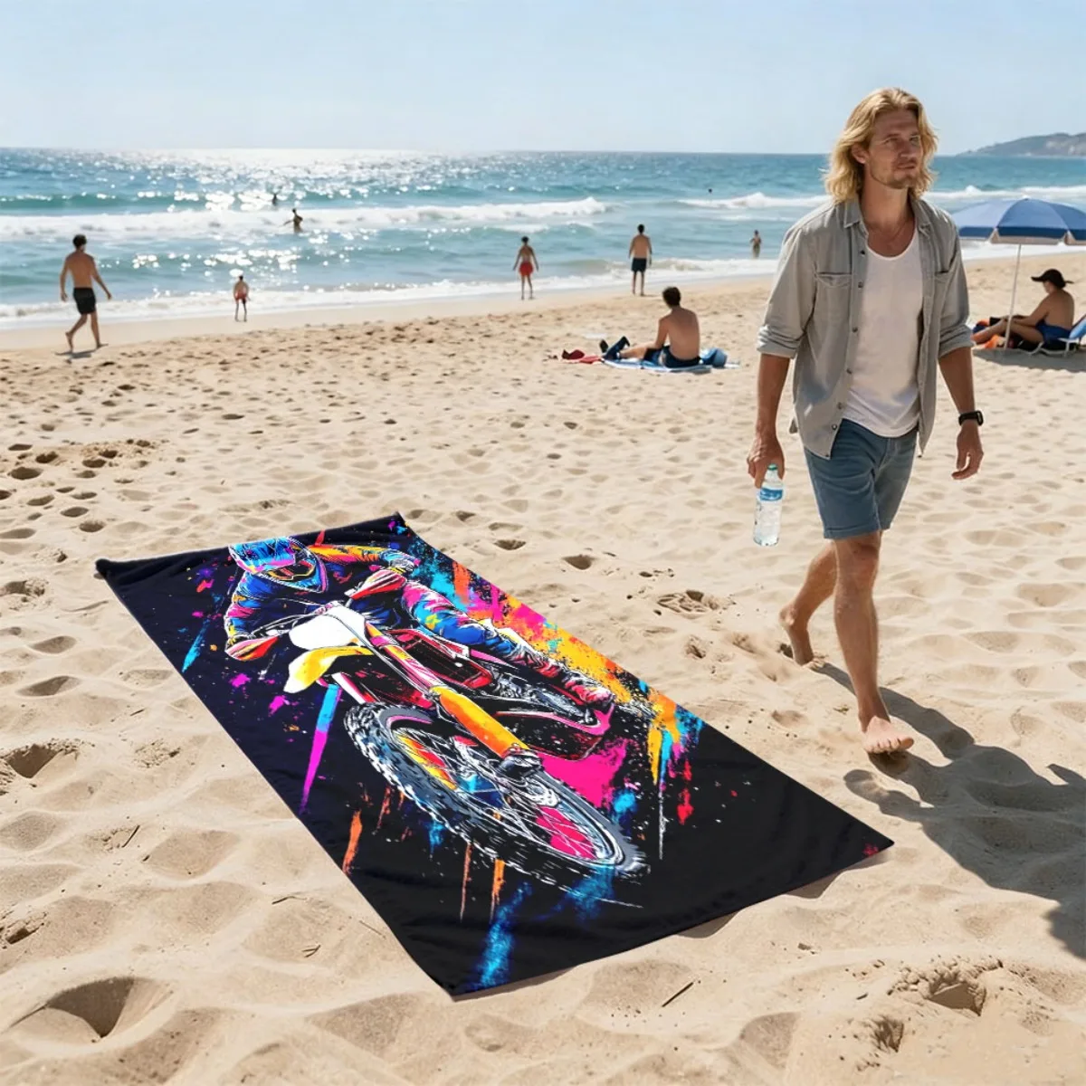 ผ้าเช็ดตัวชายหาดขนาดใหญ่พิเศษ  - Sarong Men Wrap บทวิจารณ์และราคา
